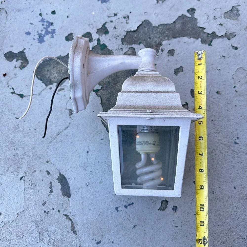 White Wall Mounted Outdoor Lantern